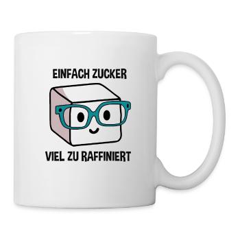 Süßer Nerd Zuckerwürfel: Einfach Zucker Viel Zu - Tasse - Weiß - Rechts