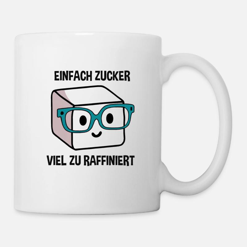 Süßer Nerd Zuckerwürfel: Einfach Zucker Viel Zu - Tasse - Weiß