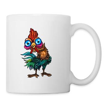 Lustiger Hahn Hühner Zucht Huhn Liebhaber - Tasse - Weiß - Rechts