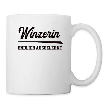 Winzerin Ausbildung Bestanden Lehre Abschluß Azubi - Tasse - Weiß - Rechts