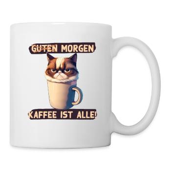 Guten Morgen Kaffee ist alle Lustiges Büro Design - Tasse - Weiß - Rechts