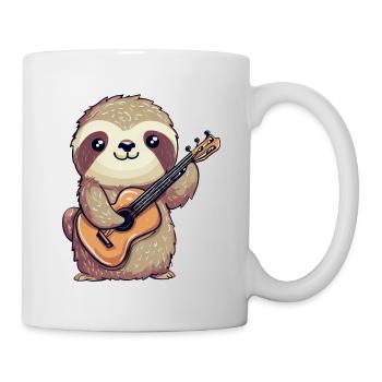 faultier-Gitarrenspieler - Tasse - Weiß - Rechts