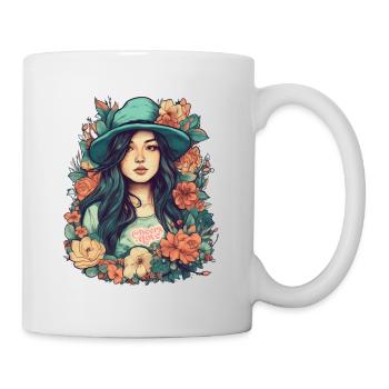 Asian Summer Retro Vintage Floral Design Asia - Mug - white - Right