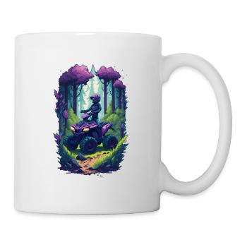 Quad Offroad Cartoon Motocross Motorsport - Mug - white - Right