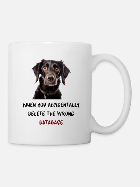When you accidentally delete the wrong database - Mug - white