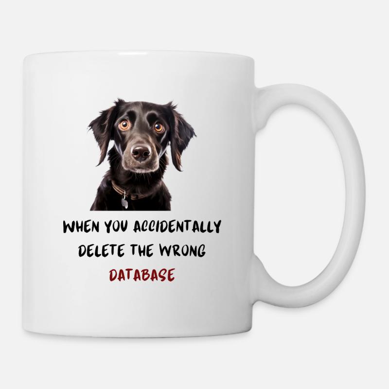 Lorsque vous supprimez accidentellement la mauvaise base de données - Mug blanc - blanc