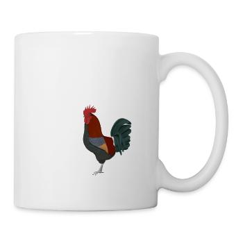 coq, cœur, oiseau, ornithologue, oiseau chanteur - Mug blanc - blanc - Droite