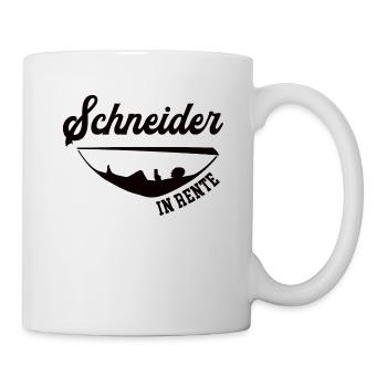 Schneider Rente Ruhestand Rentner Designer Mode - Tasse - Weiß - Rechts