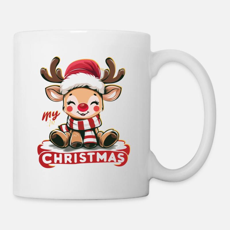 "Baby's First Reindeer Christmas" - Mug - white