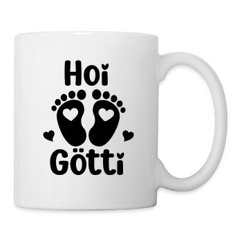 Hoi Götti hallo Onkel Patenonkel Schwangerschaft - Tasse - Weiß - Rechts