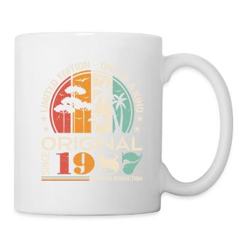 Oldtimer Baujahr 1987 Geboren Jahrgang Geburtstag - Tasse - Weiß - Rechts