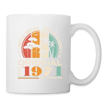 Voiture Ancienne Construite En 1971 Né Vintage Anniversaire - Mug blanc - blanc - Droite