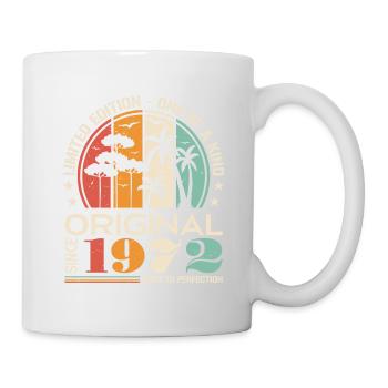 Oldtimer Baujahr 1972 Geboren Jahrgang Geburtstag - Tasse - Weiß - Rechts