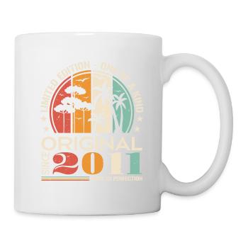 Legendär seit 2011 Geboren Jahrgang Geburtstag - Tasse - Weiß - Rechts