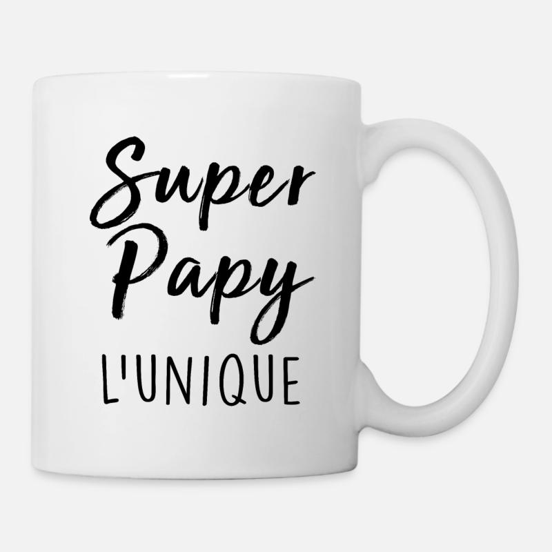 Meilleur papy Super Papy Humour Papy Cadeau - Mug blanc - blanc