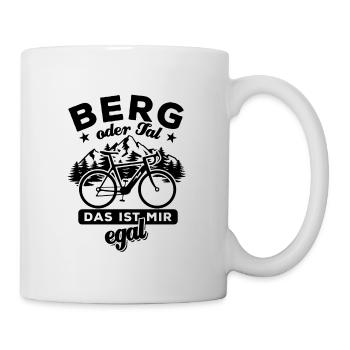 E Bike - Berg oder Tal ist mir egal - Tasse - Weiß - Rechts