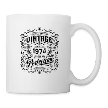 Vintage 1974 Édition Limitée Rétro Anniversaire - Mug blanc - blanc - Droite