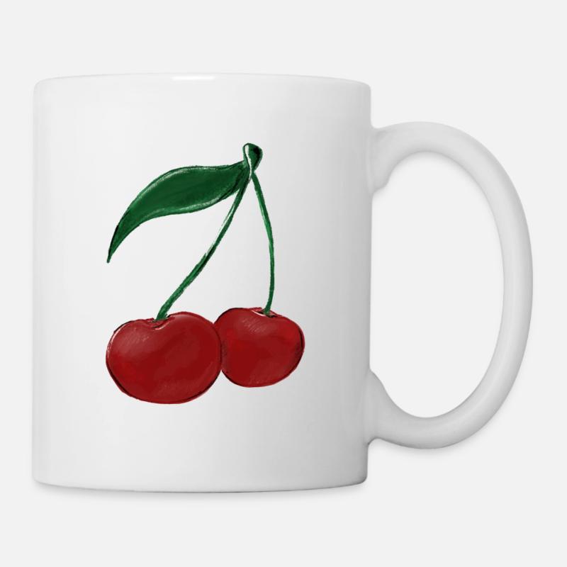 Kirsche - Tasse - Weiß