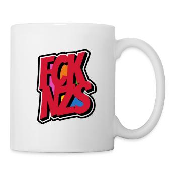 FCK NZS - Gegen Rechts - Nie wieder ist jetzt - Tasse - Weiß - Rechts