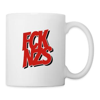 FCK NZS - Gegen Rechts - Nie wieder ist jetzt - Tasse - Weiß - Rechts