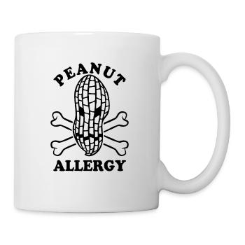 Erdnuss Allergie - Allergisch gegen Erdnüsse - Tasse - Weiß - Rechts