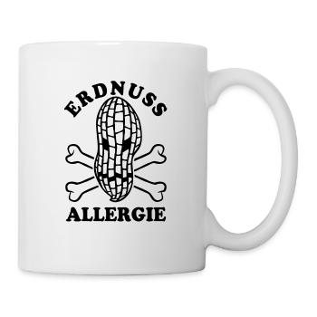 Erdnuss Allergie - Allergisch gegen Erdnüsse - Tasse - Weiß - Rechts