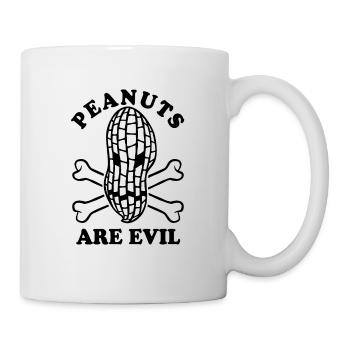 Les cacahuètes sont mauvaises – Allergique aux cacahuètes - Mug blanc - blanc - Droite