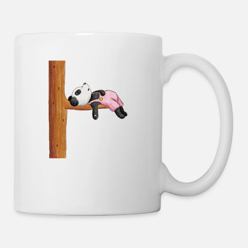 Panda müde - Tasse - Weiß