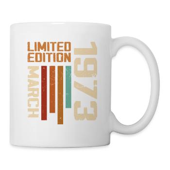Mars 1973 Anniversaire 1973 Retro 1973 Mars - Mug blanc - blanc - Droite