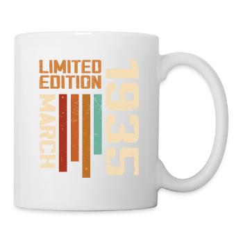 März 1935 Geburtstag 1935 Retro 1935 März - Tasse - Weiß - Rechts