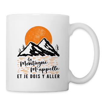 La Montagne M'appelle et Je Dois Y Aller - Mug blanc - blanc - Droite