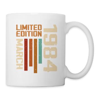 Mars 1984 Anniversaire 1984 Retro 1984 Mars - Mug blanc - blanc - Droite