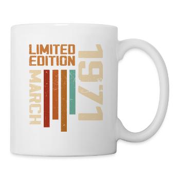 März 1971 Geburtstag 1971 Retro 1971 März - Tasse - Weiß - Rechts