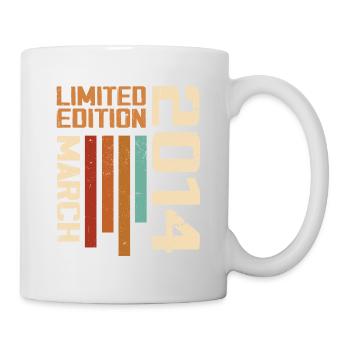 Mars 2014 Anniversaire 2014 Retro 2014 Mars - Mug blanc - blanc - Droite