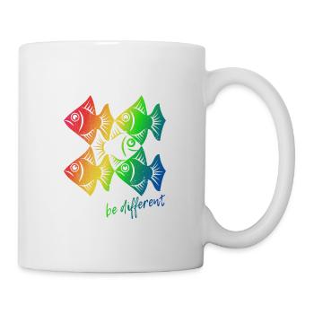 Be different - Pisces - swimming against the tide - Mug - white - Right