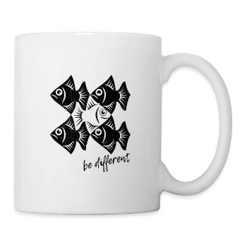 Be different - Pisces - swimming against the tide - Mug - white - Right