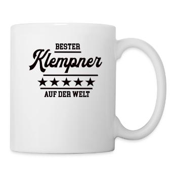 Bester Klempner der Welt weltbester Meister Chef - Tasse - Weiß - Rechts