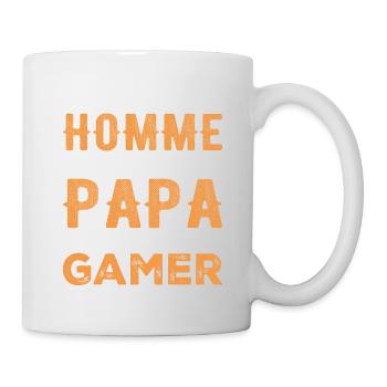 Ein echter Mann ist nur ein Vater und Gamer - Tasse - Weiß - Rechts