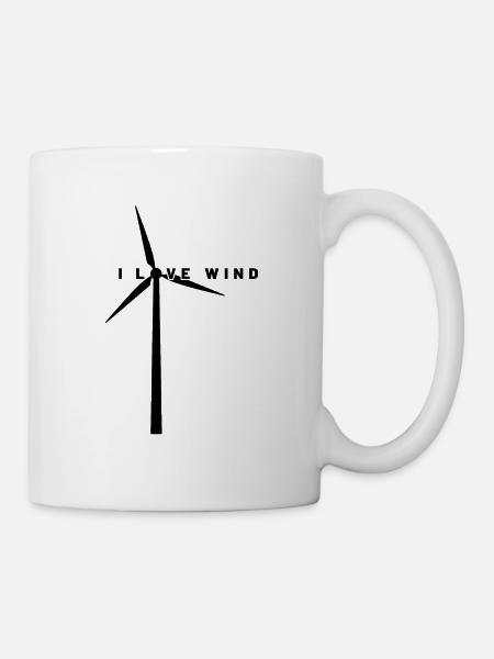 Windkraft - I Love Wind - Windenergie - Windpark - Tasse - Weiß