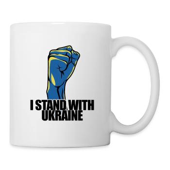 I stand with Ukraine - Peace for Ukraine - Mug - white - Right