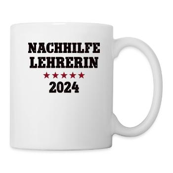 Nachhilfelehrerin 2024 Beruf Lehrerin Nachhilfe - Tasse - Weiß - Rechts