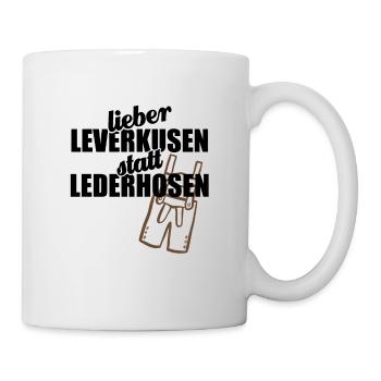 Leverkusen - Zieht den Bayern die Lederhosen aus - Tasse - Weiß - Rechts
