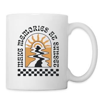 Make Memories At Sunset Retro Sonnenuntergang - Mug - white - Right