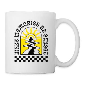 Make Memories At Sunset Retro Sonnenuntergang - Mug - white - Right