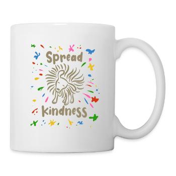 Spread Kindness - Hund schüttelt sich - Tasse - Weiß - Rechts