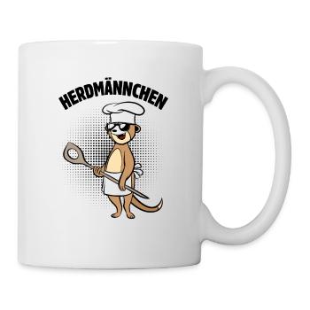 Herdmännchen - Erdmännchen mit Kochlöffel - Tasse - Weiß - Rechts