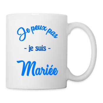 WEDDING. HEART. COUPLE. JUST MARRIED. Bachelorette party - Mug - white - Right