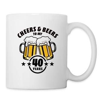 Cheers & Beers to my 40 years - 40th birthday - Mug - white - Right