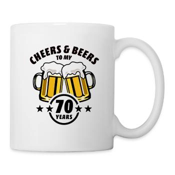 Cheers & Beers to my 70 years - 70th birthday - Mug - white - Right