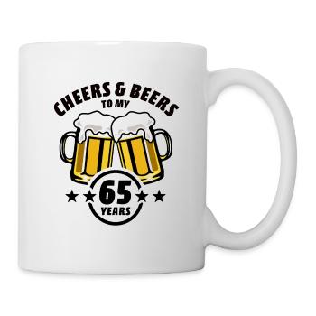 Cheers & Beers to my 65 years - 65th birthday - Mug - white - Right
